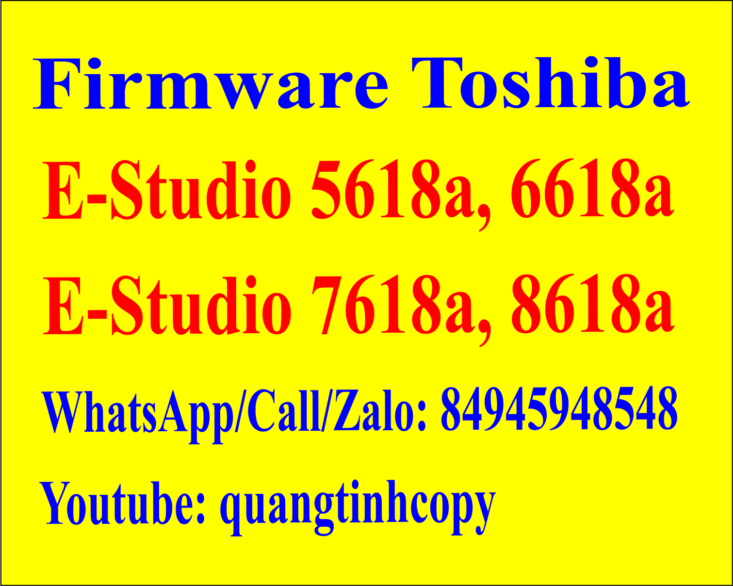 Firmware Toshiba e-STUDIO 5618A, 6618A, 7618A, 8618A