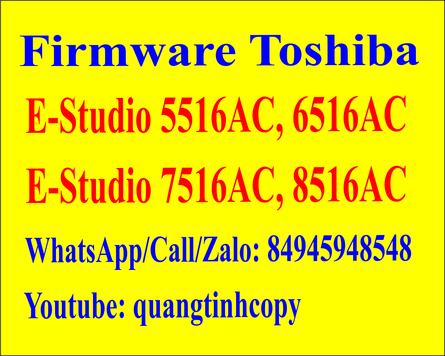 Firmware Toshiba Estudio 5516ac, 6516ac, 7516ac, 8516ac